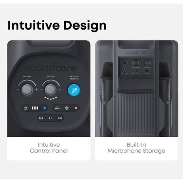 اسپیکر بلوتوثی قابل حمل انکر مدل soundcore Rave 3S دارای رقص نورRGB،چراغ نشانگر - Image 6
