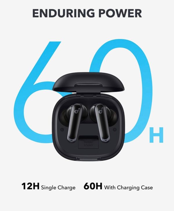 هدفون بلوتوثی انکر مدل Soundcore P40i با نویز کنسلینگ فعال (ANC)، نویز کنسلینگ (ENC) دارای 6 میکروفون داخلی با بهره‌گیری از هوش مصنوعی، پشتیبانی از فرمان لمسی، مقاوم در برابر آب - Image 3