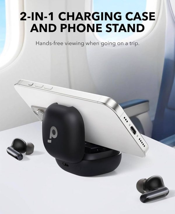 هدفون بلوتوثی انکر مدل Soundcore P40i با نویز کنسلینگ فعال (ANC)، نویز کنسلینگ (ENC) دارای 6 میکروفون داخلی با بهره‌گیری از هوش مصنوعی، پشتیبانی از فرمان لمسی، مقاوم در برابر آب - Image 5