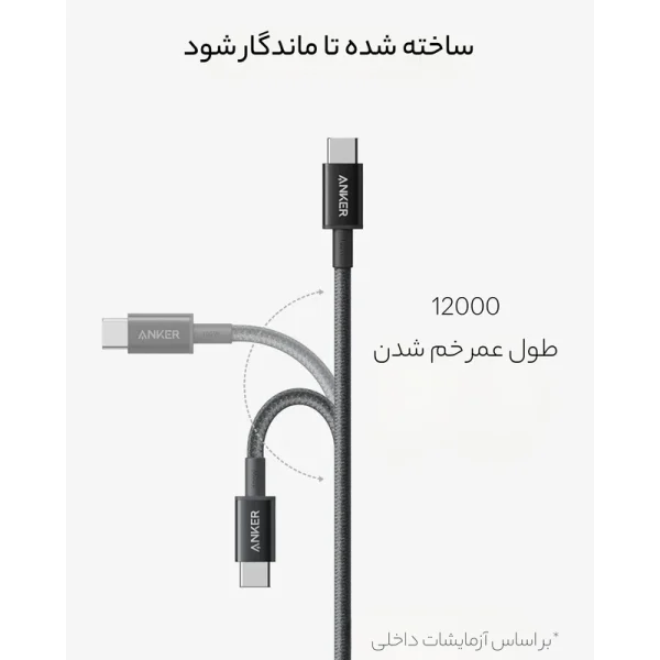 کابل تبدیل USB-C به USB-C مدل A8756 طول 1 متر - Image 2