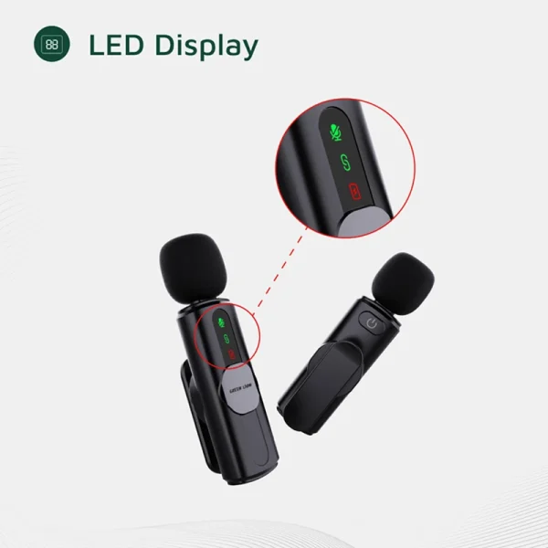 ست میکروفن بی سیم گرین لاین مدل GM-76X با درگاه اتصال USB-C/لایتنینگ/USB-A - Image 2