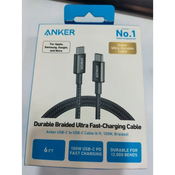 کابل تبدیل USB-C به USB-C انکر مدل A8757 طول 1.8 متر - Image 2