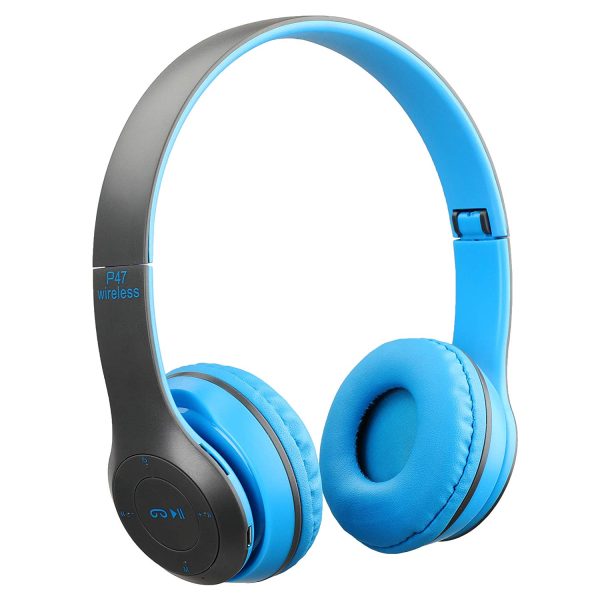 هدفون بلوتوثی مدل P47 بدون قابلیت نویز کنسلینگ، درگاه شارژ Micro USB، دارای شیار کارت حافظه - Image 2