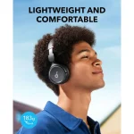 هدفون بلوتوثی انکر مدل Soundcore H30i بدون قابلیت نویز کنسلینگ، درگاه شارژ USB Type-C، دارای میکروفون داخلی با کیفیت بالا، مجهز به فناوری BassUp، مقاومت در برابر رطوبت و عرق - Image 3
