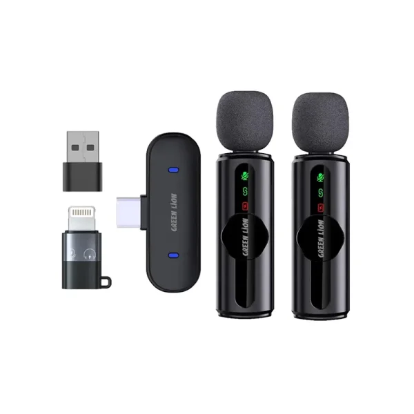ست میکروفن بی سیم گرین لاین مدل GM-76X با درگاه اتصال USB-C/لایتنینگ/USB-A - Image 5