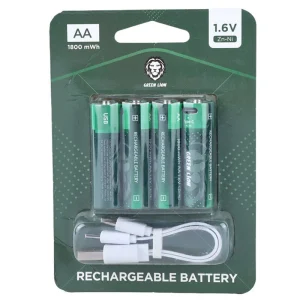 باتری چهارتایی قلمی شارژی Green Lion GNRGBAA AA 1800mWh