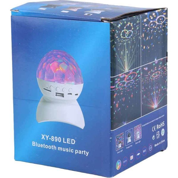 چراغ رقص نور گردان اسپیکر دار XY-890 LED