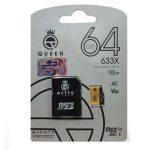 رم میکرو کوئین تک مدل QUEEN TECH 633X U3 95MB 64G گارانتی مادام العمر